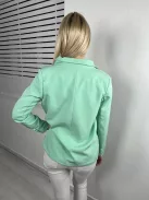 Pretty Little Thing (S) Mentazöld Elöl Gombos, Díszzsebes Válltöméses Blézer