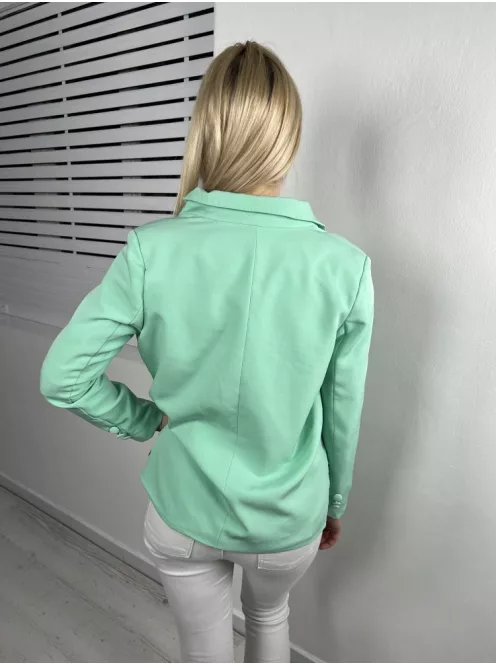 Pretty Little Thing (S) Mentazöld Elöl Gombos, Díszzsebes Válltöméses Blézer