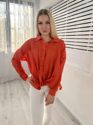   River Island (S) Lazac Elől Végig Gombos, Galléros Alul Csavart, Hátul Hosszított Felső