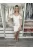 Missguided (XS) Fehér Nyitott Vállú, Pántos Hátul Cipzáros, Alul Hullámos Szegélyű Ruha