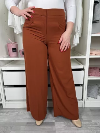   ÚJ Primark (L) Barna Kapcsos Cipzáros, Hátul Díszzsebes Nadrág