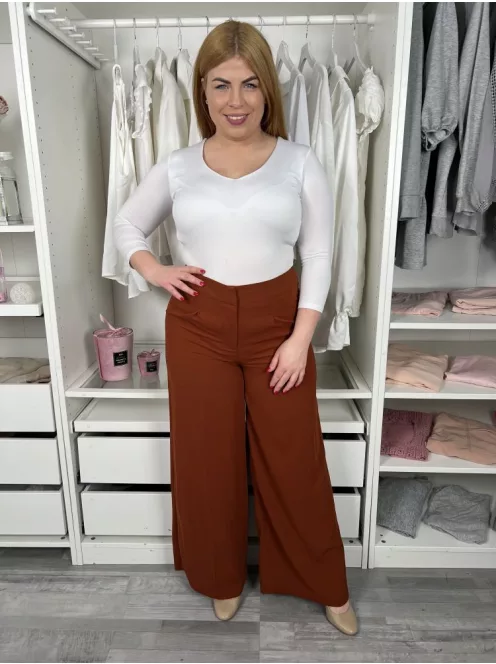 ÚJ Primark (L) Barna Kapcsos Cipzáros, Hátul Díszzsebes Nadrág