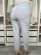 (M) Vízkék Gumis Derekú Vékony Anyagú Nadrág