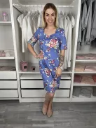 Joe Browns (M) Kék Hátul Cipzáros Virágmintás Ruha