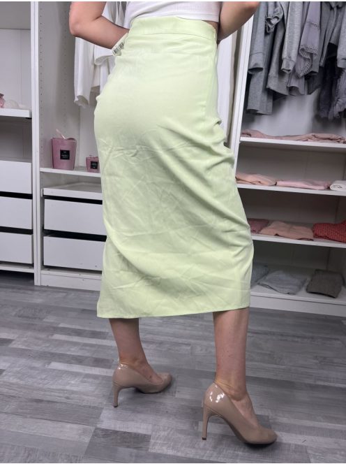 Pretty Little Thing (M) Banánzöld Hátul Cipzáros Elöl Húzott Szoknya