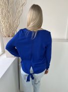 ÚJ Oasis (M) Királykék Elől Színes Virágmintás Gépikötött, Hátul Megkötős Felső