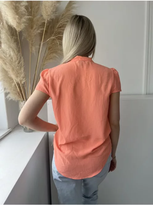 River Island (S) Lazac Nyakban Megkötős, Vállán Ráncolt Kerekített Aljú Felső