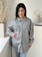 Primark (L) Szürke Elől Végig Patentos, Mellnél Zsebes Galléros, Kerekített Aljú Kabát