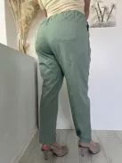 Dunnes (L) Zöld Gumisderekú, Zsebes Egyenesszárú Nadrág