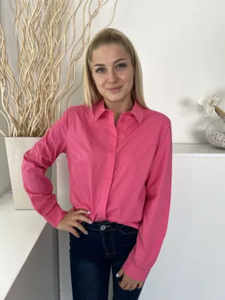   ÚJ Primark (M) Puncs Színű Elől Rejtett Gombolású, Galléros Kerekített Aljú Felső