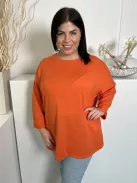 New Look (L) Narancssárga Oldalt Sliccelt Kerek Nyakú Felső