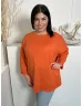   New Look (L) Narancssárga Oldalt Sliccelt Kerek Nyakú Felső