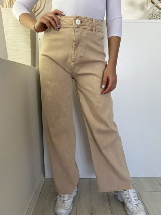   Primark (M) Homokszinű Farmer, Zsebes, Gombos Bőszabású Nadrág