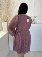 ÚJ Primark (L) Lila Bélelt, Virágmintás Mellnél Díszgombos Ruha