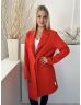   Primark (M) Vérnarancs Elől Patentos, Zsebes Galléros, Hosszított Fazonú Kabát