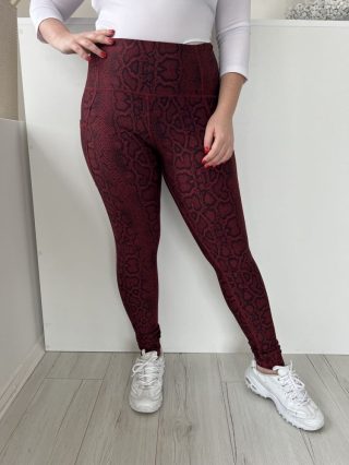   Champion (L) Bordó Fekete Kígyóbőrmintás, Gumisderekú Rugalmas Anyagú,Oldalt Zsebes Nadrág