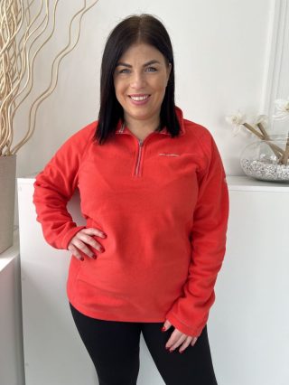   Craghoppers (L) Pipacspiros Nyakánál Cipzáros, Mellnél Feliratos Polár Alapanyagú Felső