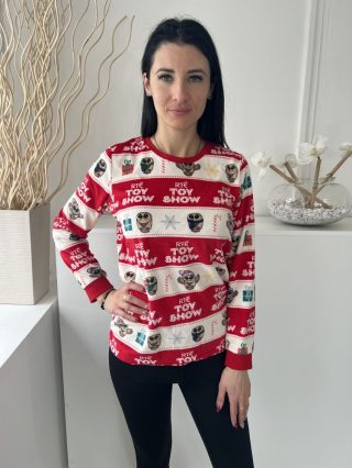   Primark (XS) Piros Fehér Csíkos Kereknyakú, Pizsama Felső