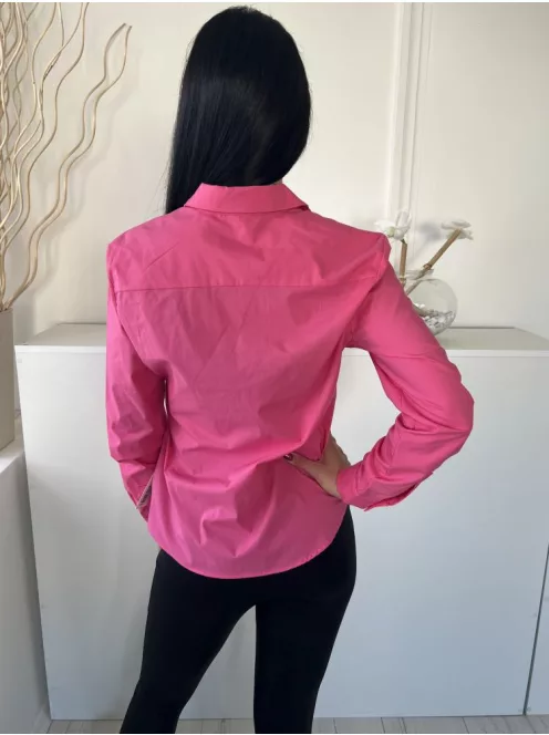 Primark (M) Pink Elől Rejtett Gombos, Galléros Mellbevarrásos Felső