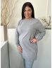   Capsule (L) Világos Szürke Kerek Nyakú, Zsebes Hosszított Fazonú, Belül Enyhén Bolyhos Felső