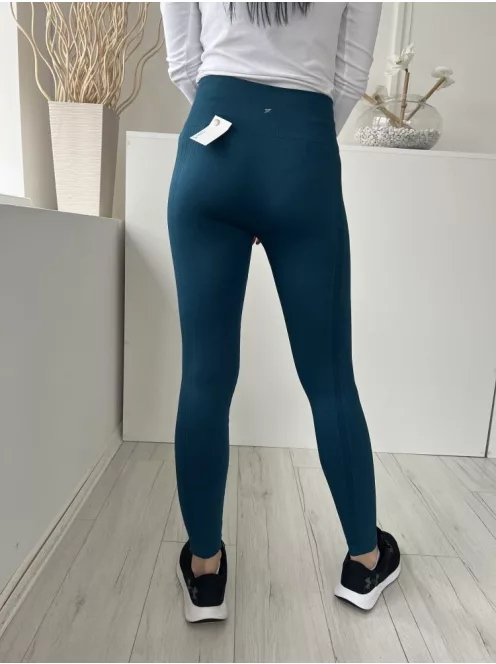 ÚJ Primark (S) Kékeszöld Oldalt Mintás, Gumisderekú Rugalmas Anyagú Nadrág