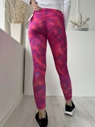 USA PRO (M) Rózsaszín-Lila Foltmintás, Gumisderekú Hátul Cipzáros Zsebes, Rugalmas Anyagú Nadrág
