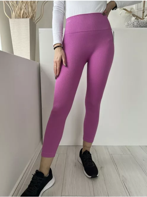 ÚJ Primark (M) Lila Anyagába Bordázott, Gumis Derkú Rugalmas Anyagú Nadrág