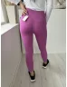   ÚJ Primark (M) Lila Anyagába Bordázott, Gumis Derkú Rugalmas Anyagú Nadrág