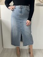 Quiz (L) Kék Elől Gombos, Zsebes Rojtos Aljú, Sliccelt, Farmer Szoknya