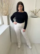 Primark (L) Drapp-Halvány Mályva Gumisderekú Trapézszárú, Rugalmas Anyagú Nadrág