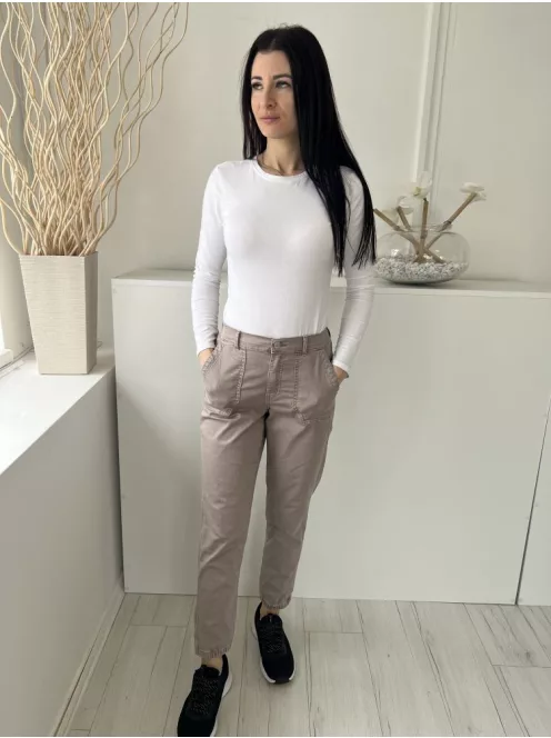 M&S (S) Szürke Elől Gombos, Zsebes, Hátul Gumisderekú Gumírozott Aljú, Alul Cipzáros Nadrág