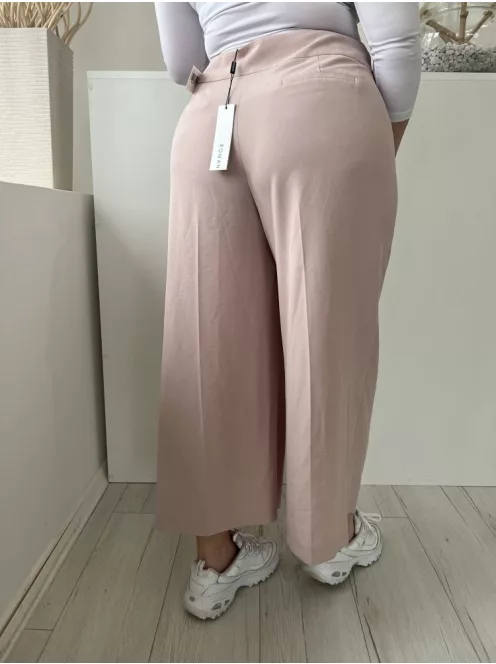 ÚJ Roman (L) Púder Oldalt Cipzáros, Elől Ráncolt Bőszárú Nadrág
