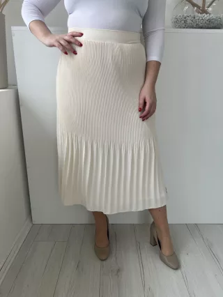   ÚJ Primark (L) Vajkaramell Hátul Gumisderekú, Pliszírozott Bélelt Szoknya