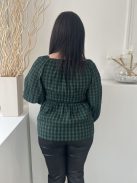 George (M) Fenyőzöld Fekete Kockás, Gumisderekú 40% Pamut Alapanyagú, Gumírozott Vállú Felső