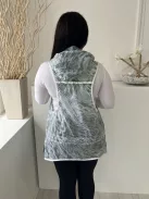 Nike (L) Gyíkzöld Elől Cipzáros, Kapucnis Zsebes, Alul Dupla Anyagú Mellény