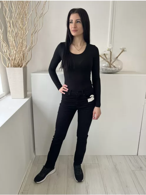 Levis (S) Fekete Elől Gombos, Zsebes Szűkített Szárú, Farmer Nadrág