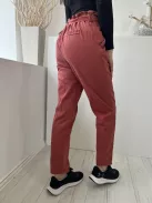 Denim Co (S) Téglapiros Elől Gombos, Derékban Megkötős Papperbag Fazonú, Farmer Nadrág