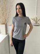 Nike (XS) Szürke Mellnél Zsebes, Oldlat Sliccelt Kerek Nyakú, 42% Pamut Alapanyagú Felső