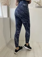  (M) Sötétkék Kék Márványmintás Rugalmas Anyagú Nadrág