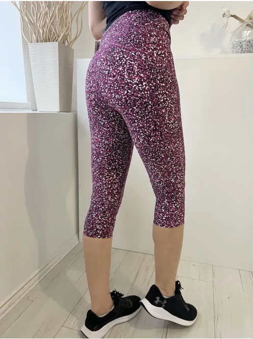 M&S (M) Lila Színes Sűrű Pöttyös, Belül Összehúzható Megkötős, Térd Nadrág