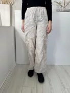 H&M (XS) Drapp Elől Összehúzható, Megkötős Zsebes, Alul Megkötős Nadrág