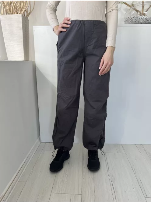Stradivarius (XS) Szürke Gumisderekú, Alul Összehúzható Zsebes Nadrág