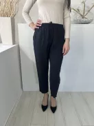 ZARA (M) Fekete Derékban Összehúzható, Zsebes Megkötős, Vékony Anyagú Nadrág