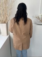 New Look (XL) Barna Elől Gombos, Zsebes Válltöméses, Galléros Blézer