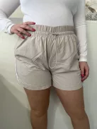 Adidas (L) Drapp Oldalt Fehér Díszcsíkos Derékban Összehúzható, Zsebes Rövidnadrág