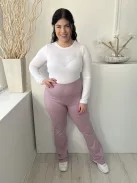 Primark (L) Lila Széles Gumisderekú Trapéz Szárú, Rugalmas Anyagú Nadrág