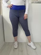 F&F (XL) Királykék Színes Mintás, Széles Gumisderekú Rugalmas Anyagú, Térd Nadrág