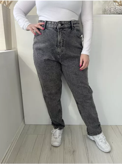 Primark (XL) Szürke Elől Gombos, Zsebes Övtartós, Farmer Nadrág