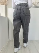Primark (XL) Szürke Elől Gombos, Zsebes Övtartós, Farmer Nadrág