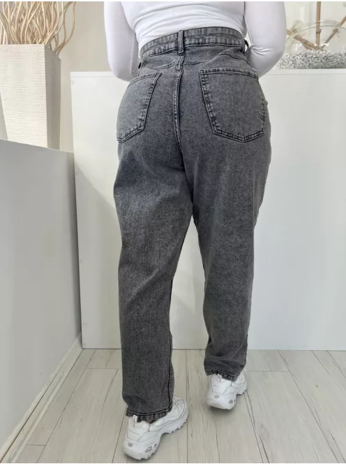 Primark (XL) Szürke Elől Gombos, Zsebes Övtartós, Farmer Nadrág